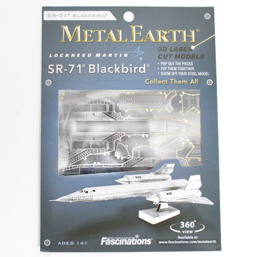 Metal Earth, Model Kit, Blackbird SR71 Reconnaissance Aircraft